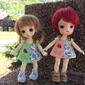 Two adorable BJD (ball joint doll)